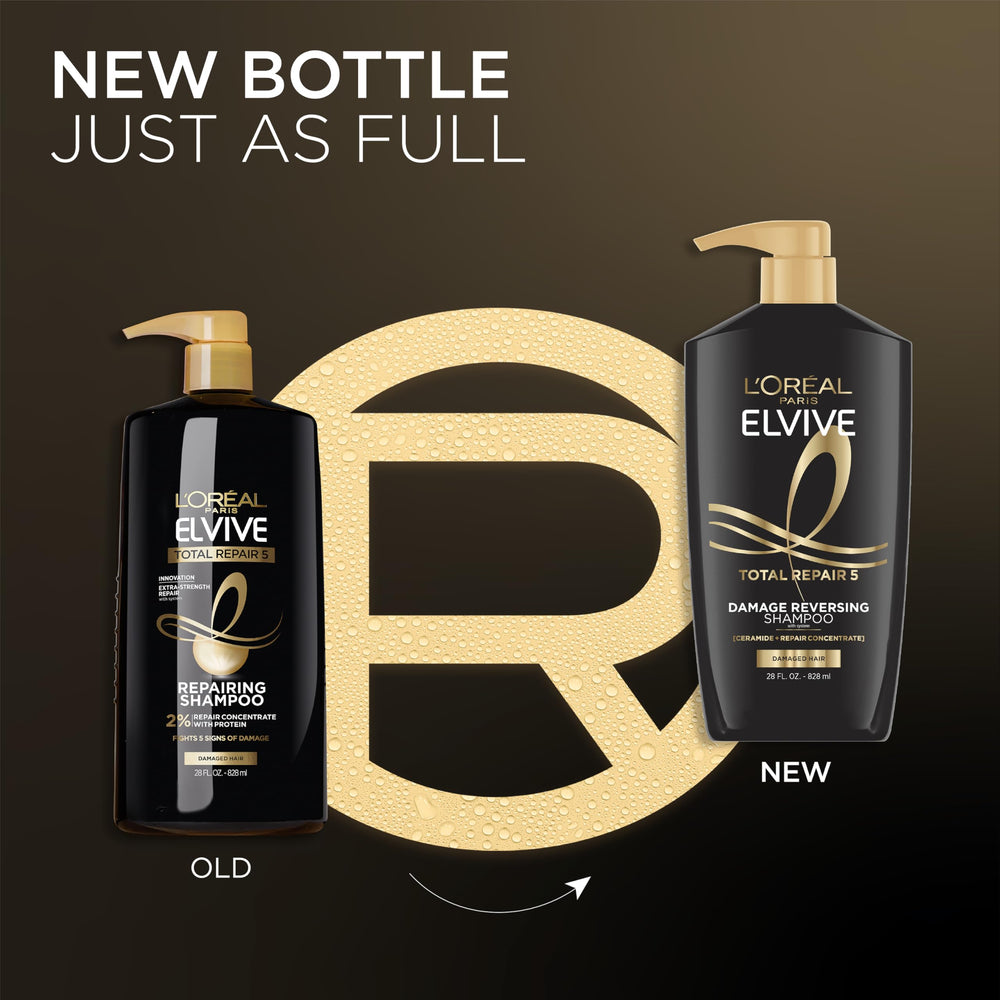 L'Oreal Paris shampoo pump dispensing for easy use and controlled portioning benefit