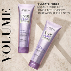 L'Oreal Paris close-up of bottle label highlighting sulfate-free benefits