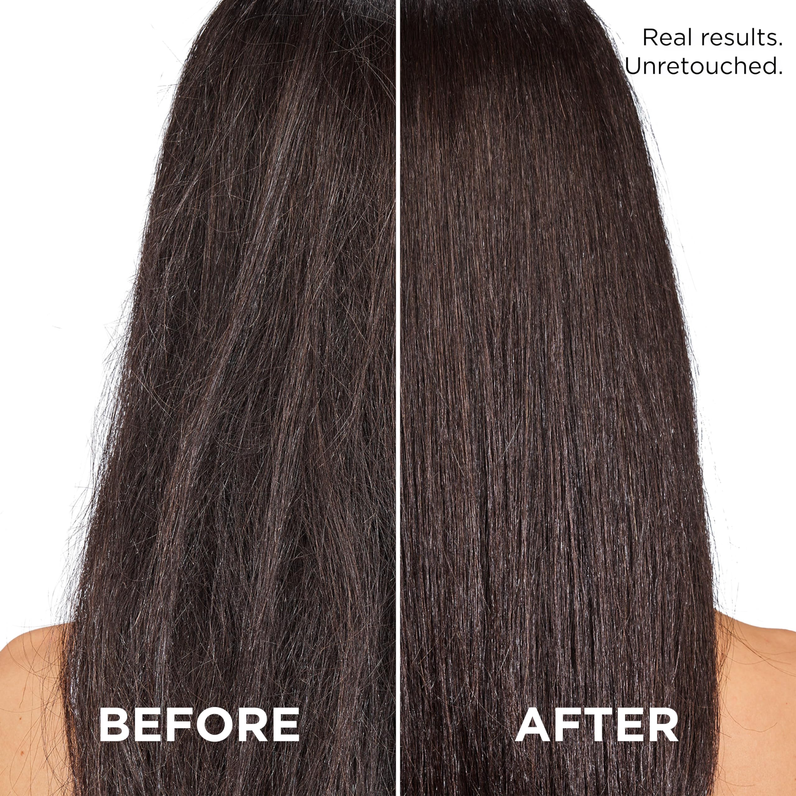 L'Oreal Paris EverPure before and after on color-treated hair showing softness