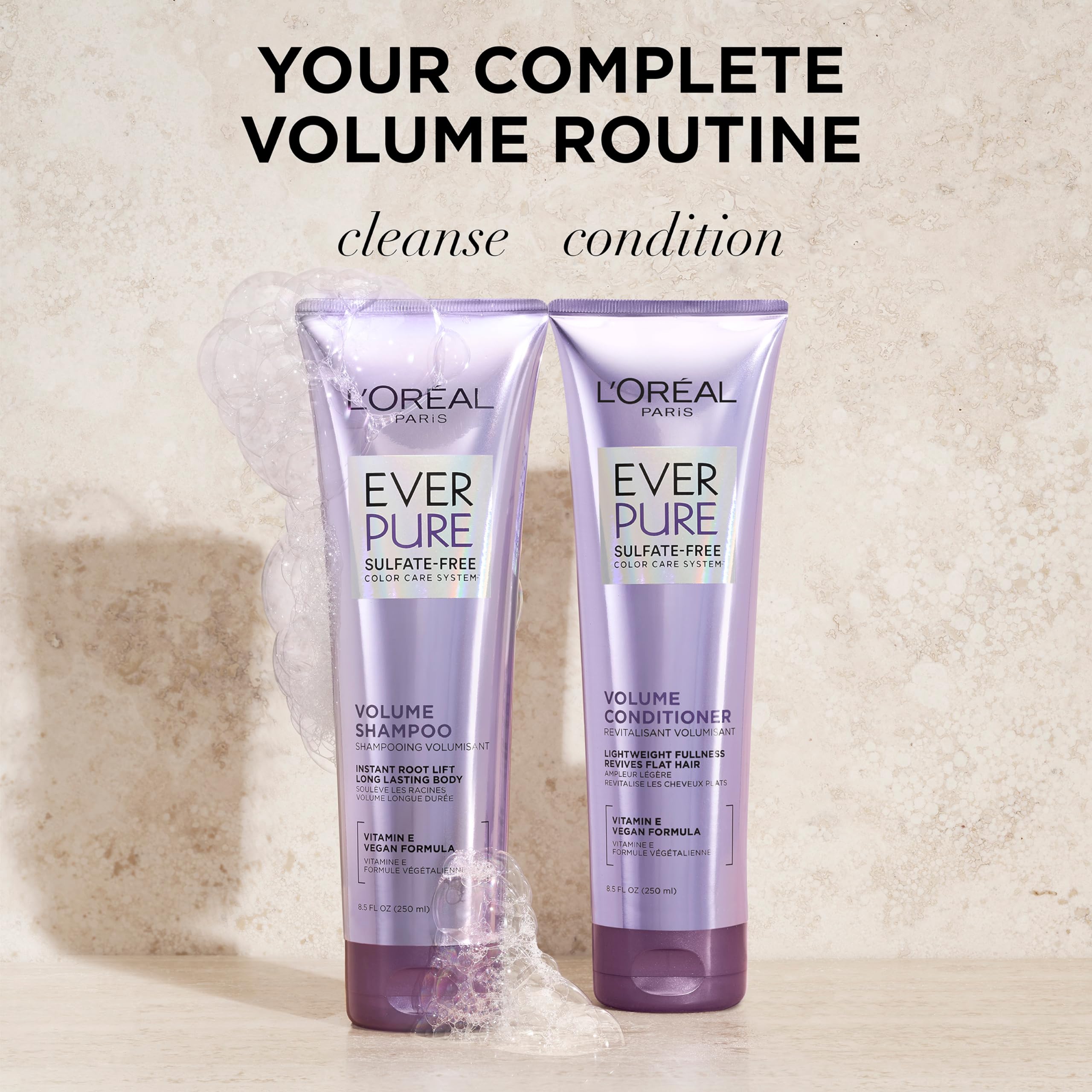 L'Oreal Paris in-shower application showing easy lather and rinse