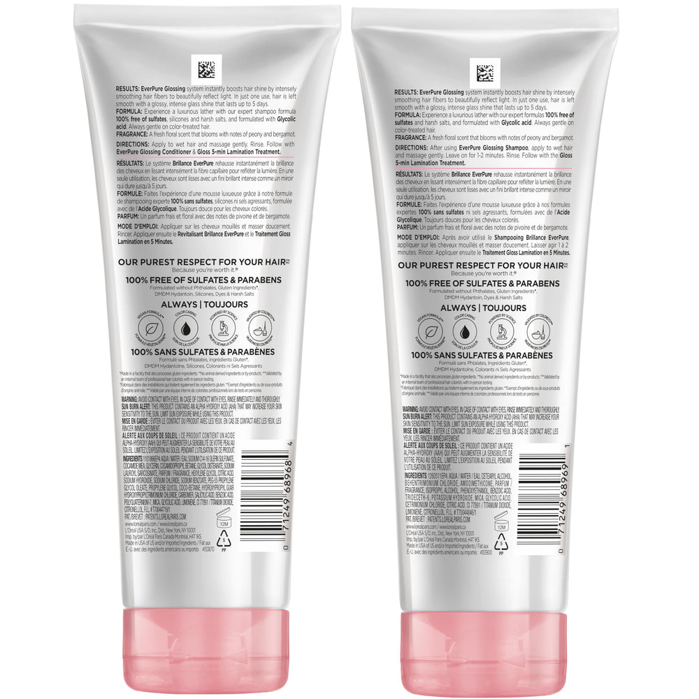 L'Oreal Paris EverPure glycolic acid ingredient highlight showing smoothing benefit