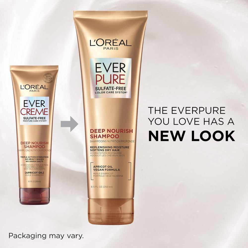 L'Oreal Paris EverPure pump and cap detail for easy dispensing