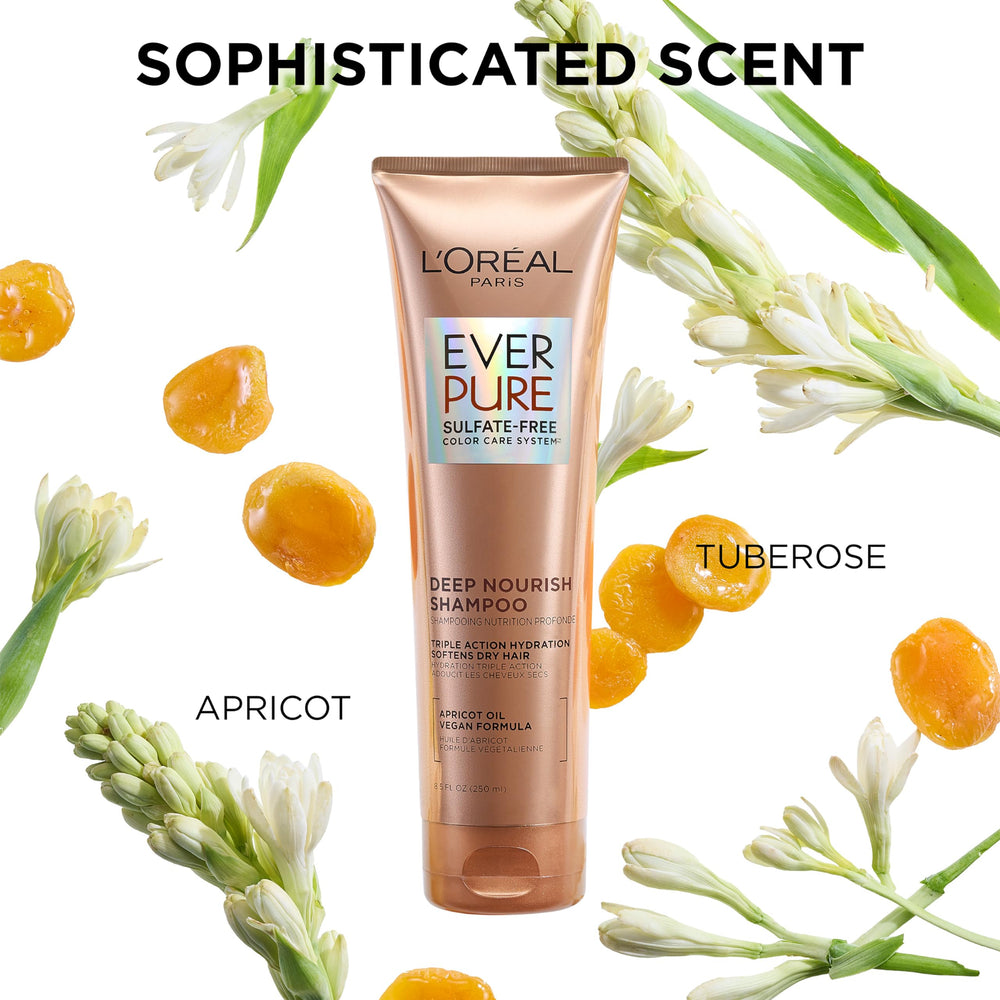 L'Oreal Paris EverPure shampoo foam texture demonstrating rich lather