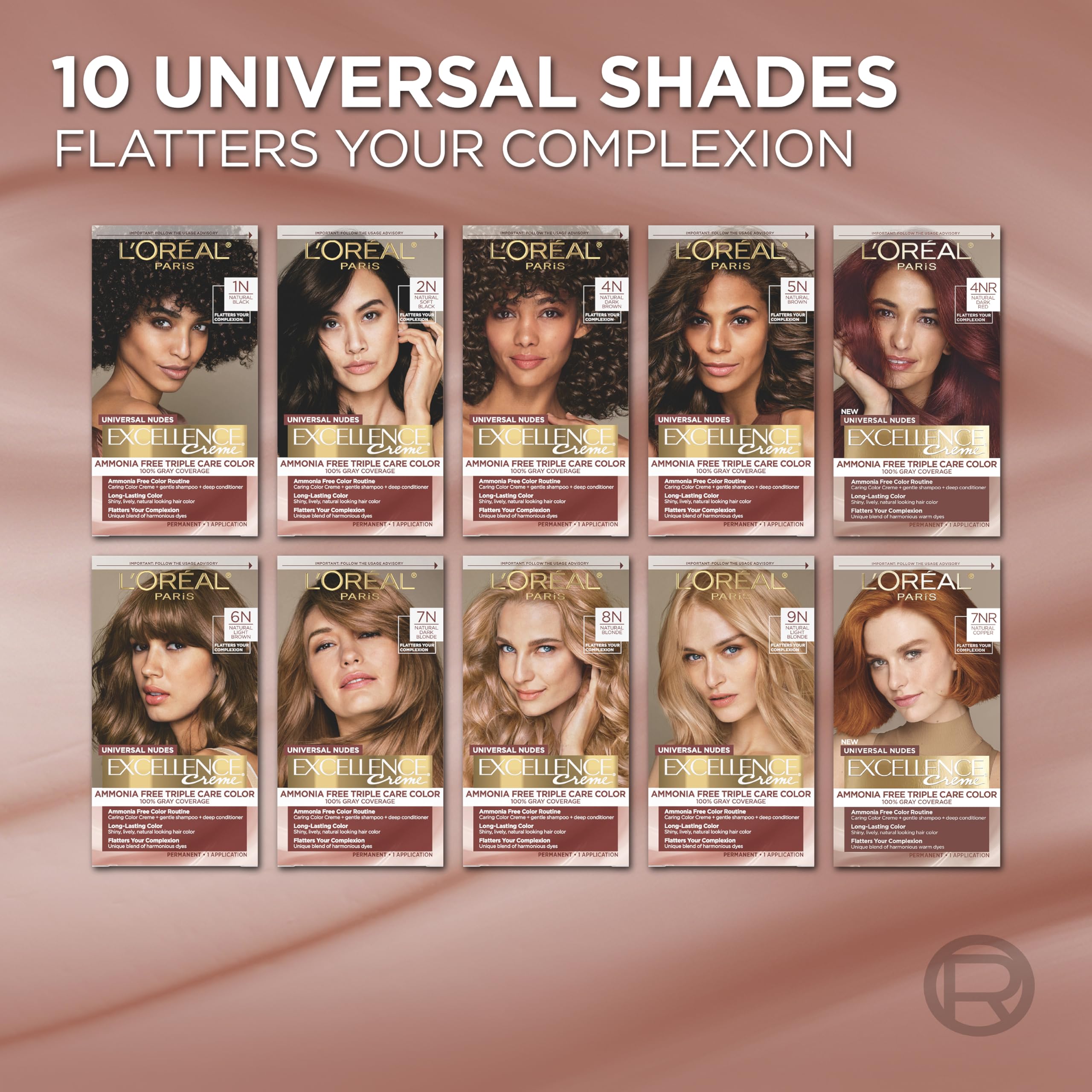 L'Oreal Paris application in hand demonstrating even color distribution