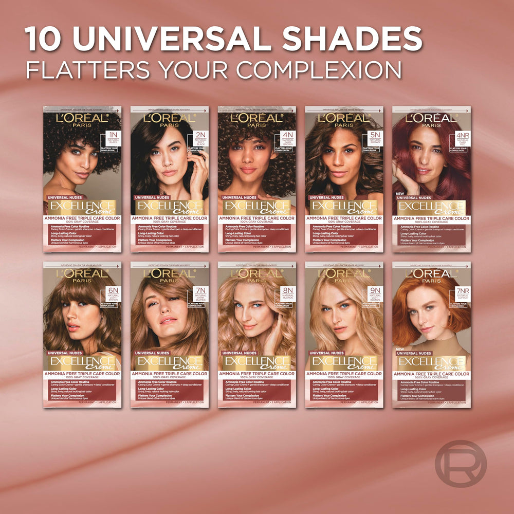 L'Oreal Paris application in hand demonstrating even color distribution