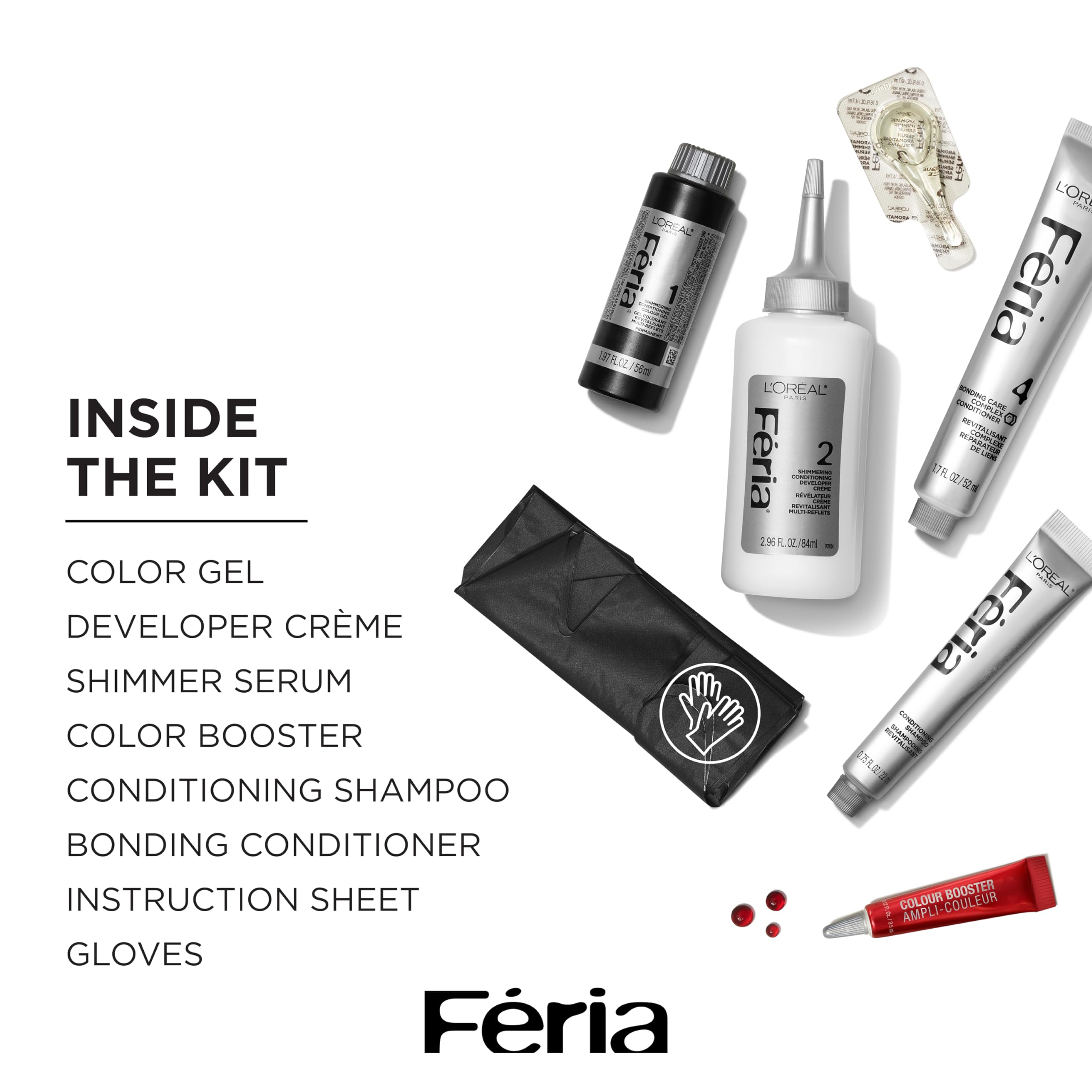 Application in use with L'Oreal Paris Feria showing guided at-home results