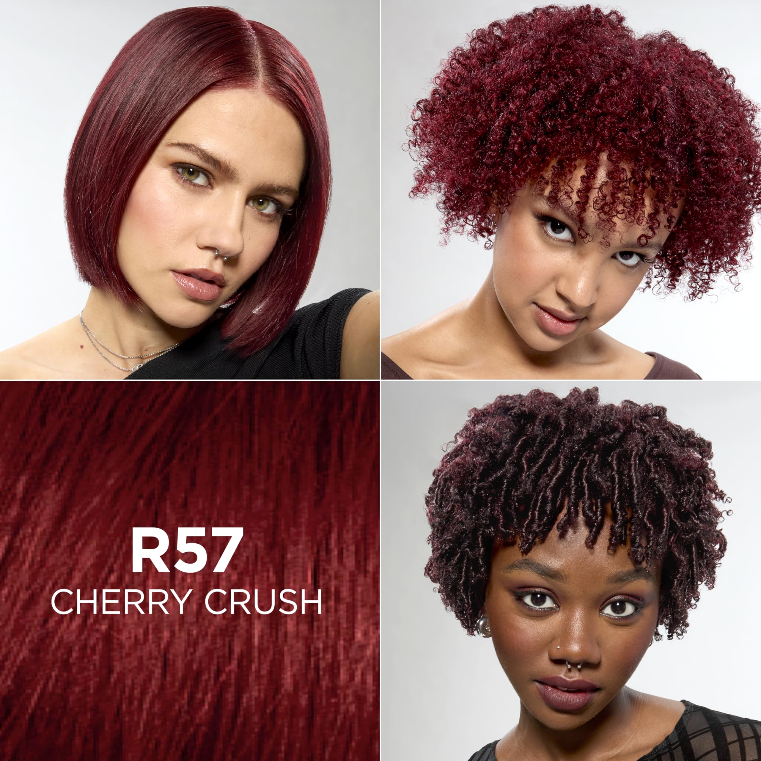 L'Oreal Paris Feria R57 opened kit with contents for easy at-home coloring