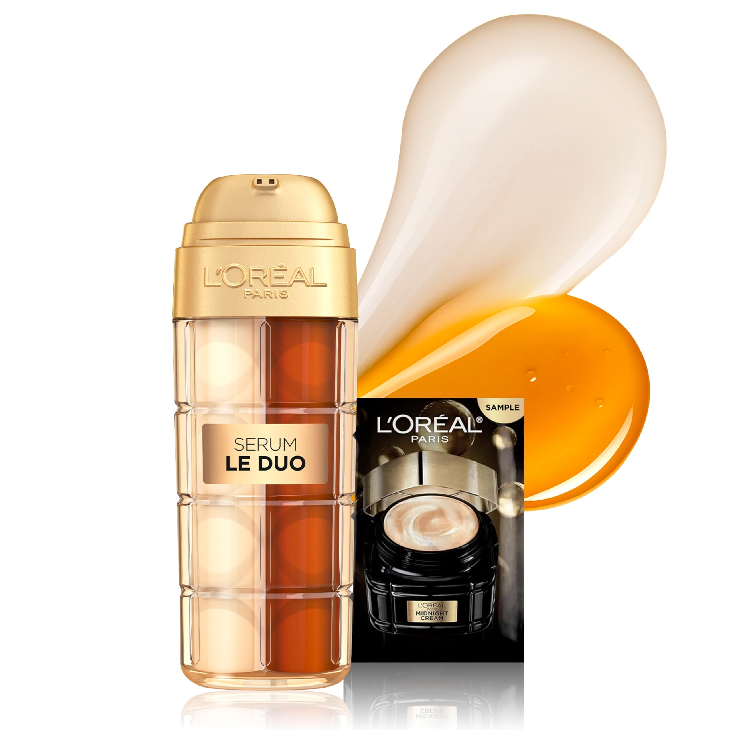 L'Oreal Paris front packaging showing elegant gold bottle and product benefit