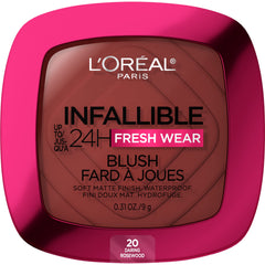 L'Oreal Paris compact front view showing sleek packaging and shade name