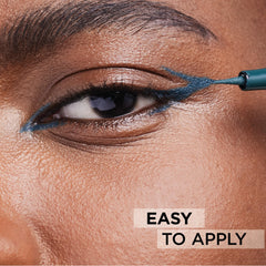L'Oreal Paris brown eyeliner stroke swatch demonstrating high pigmentation