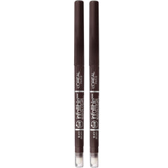 L'Oreal Paris front packaging showing two mechanical eyeliner pencils benefits quick use