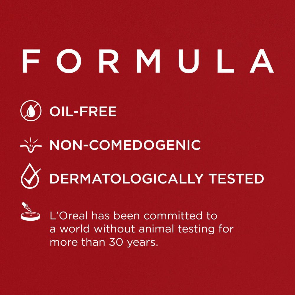 L'Oreal Paris ingredient panel label highlighting dermatologist-tested formula