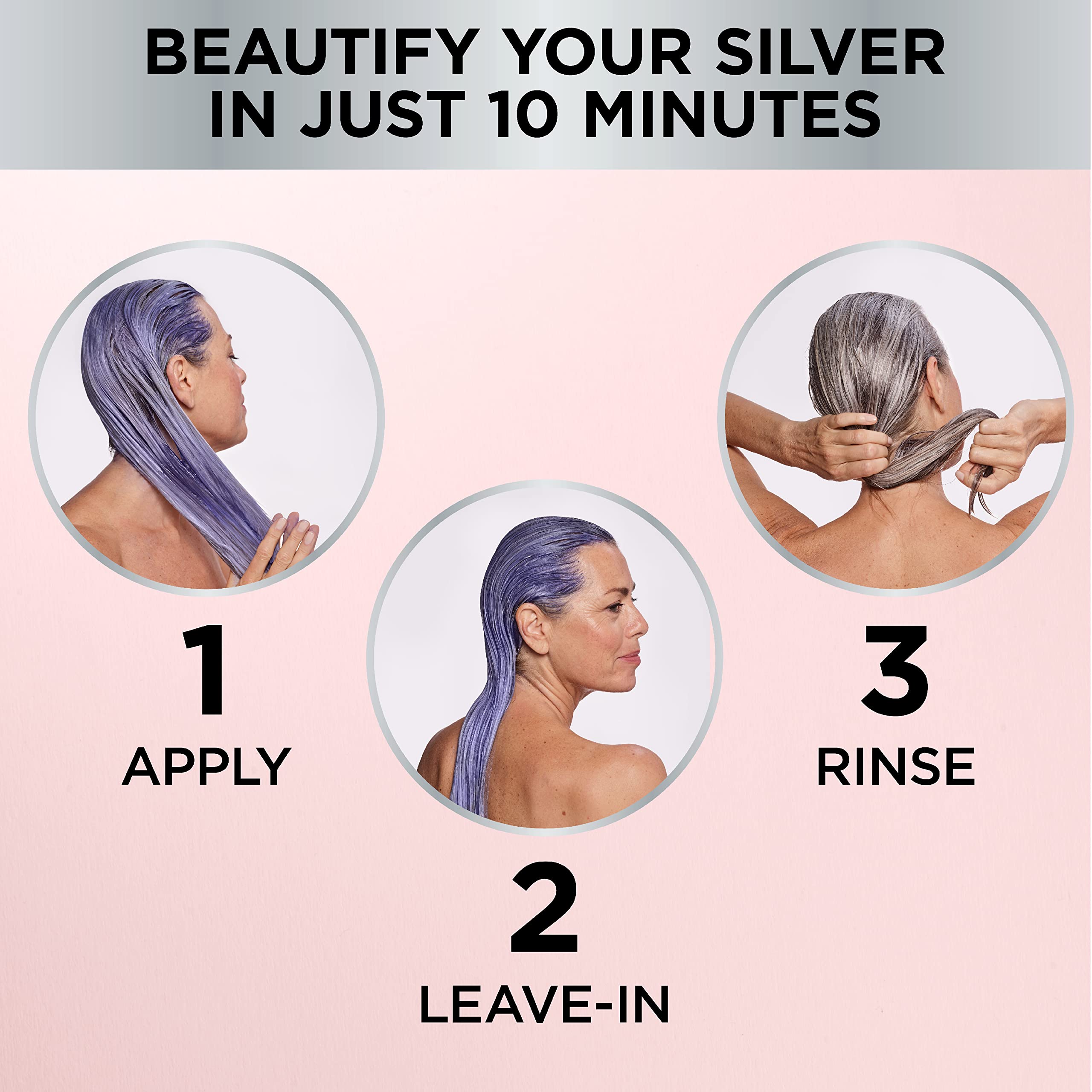 Clear shot of L'Oreal Paris label highlighting no ammonia and vegan conditioning benefits