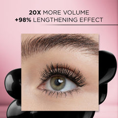 L'Oreal Paris mascara wand with formula on bristles for smooth even application