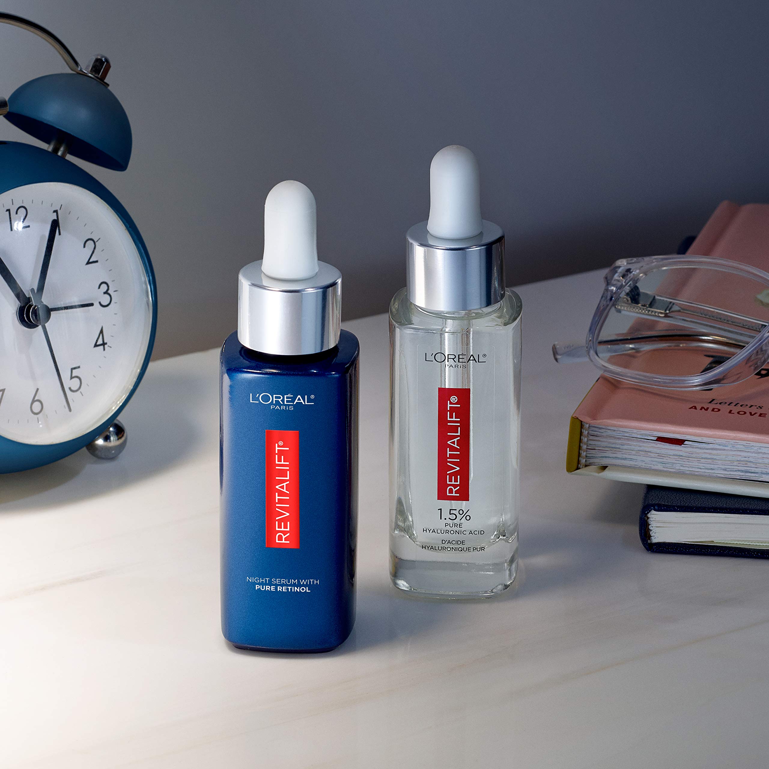 L'Oreal Paris lifestyle bathroom scene showing easy morning and night routine