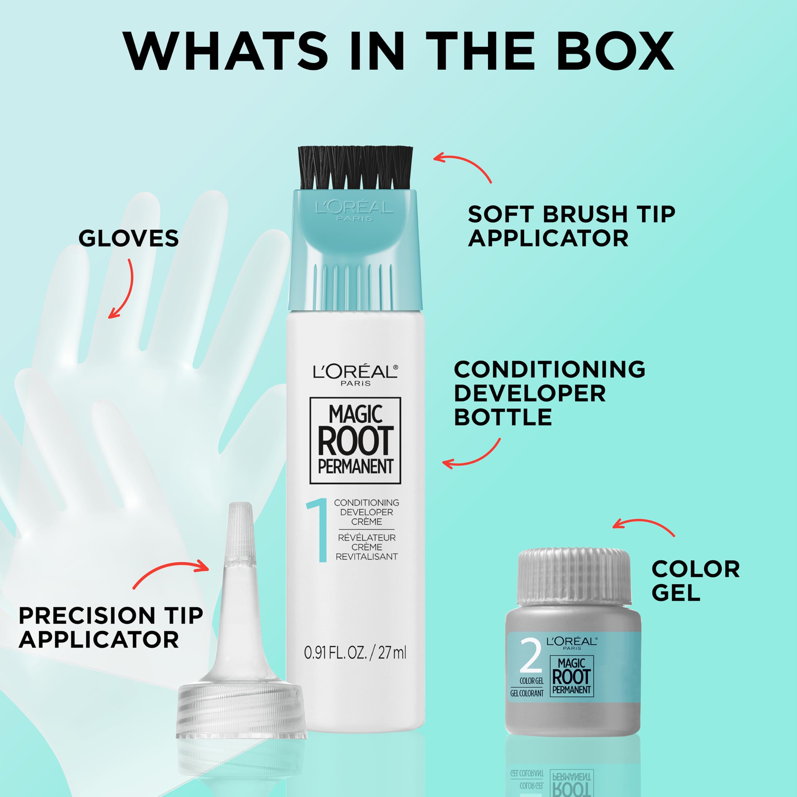 L'Oreal Paris color gel texture demonstrating smooth, ready-to-use consistency