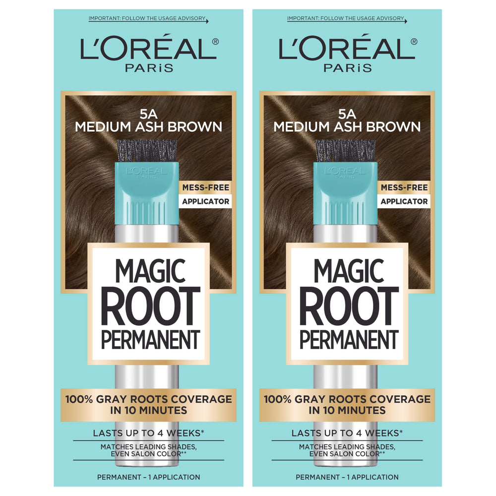 L'Oreal Paris front box showing 5A medium ash brown and quick 10-minute benefit