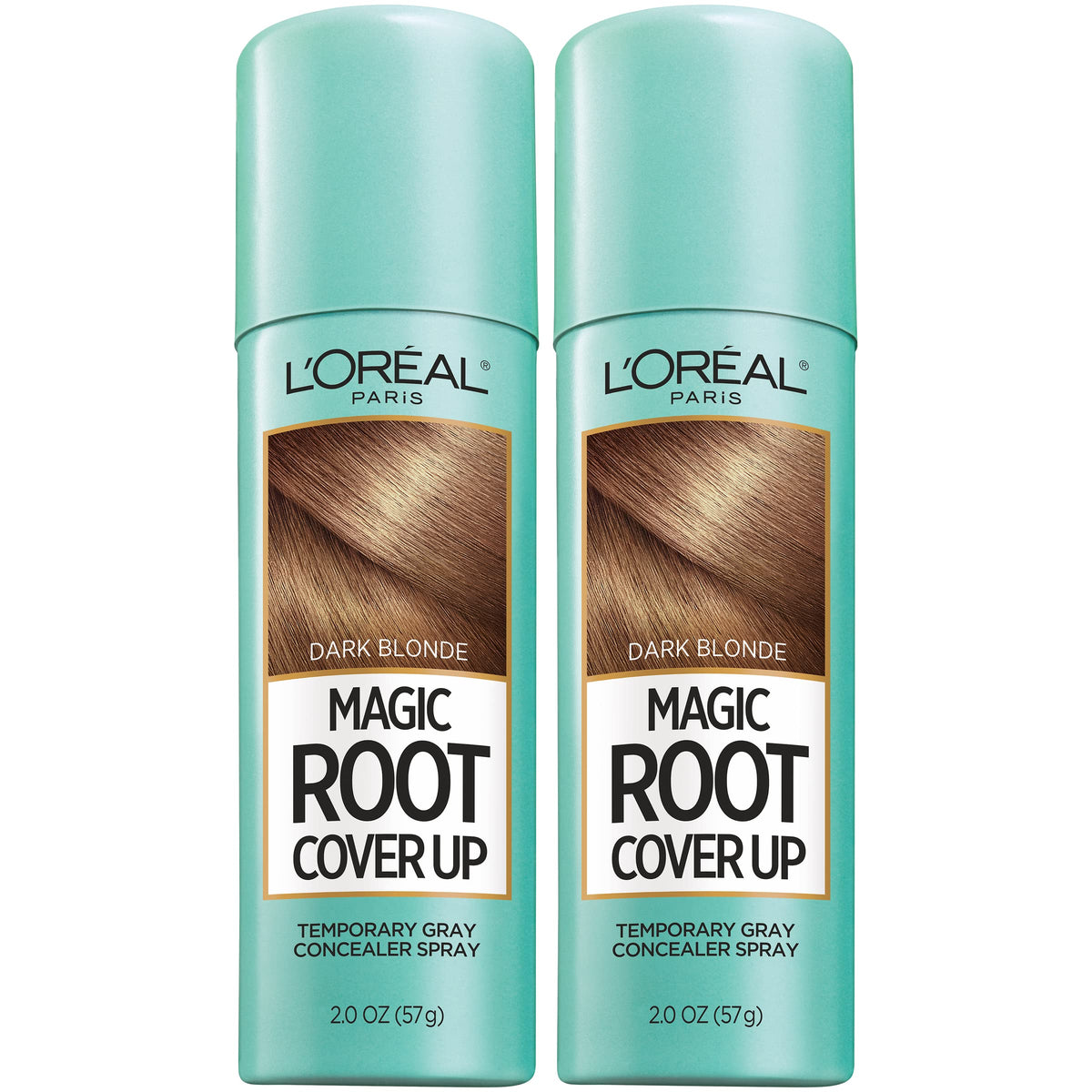 L'Oreal Paris product front packaging showing Dark Blonde shade benefits