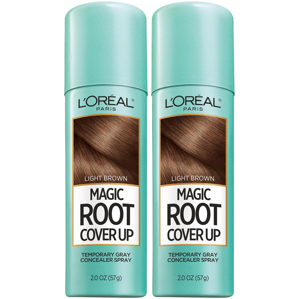 L'Oreal Paris front packaging showing product and light brown shade benefit