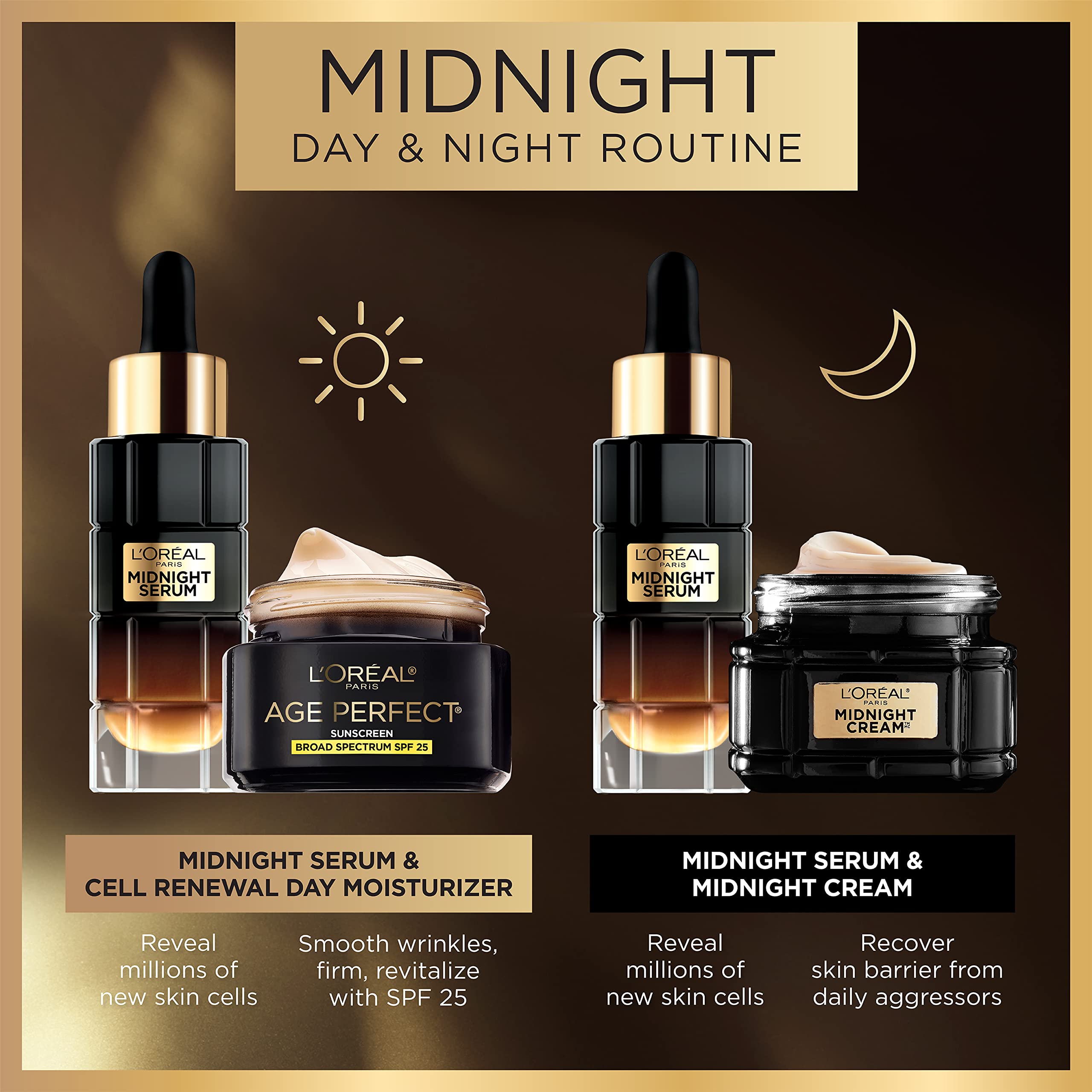 L'Oreal Paris eye cream sample beside serum for complementary eye care