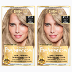 L'Oreal Paris front packaging showing shade 7.5A and kit benefits