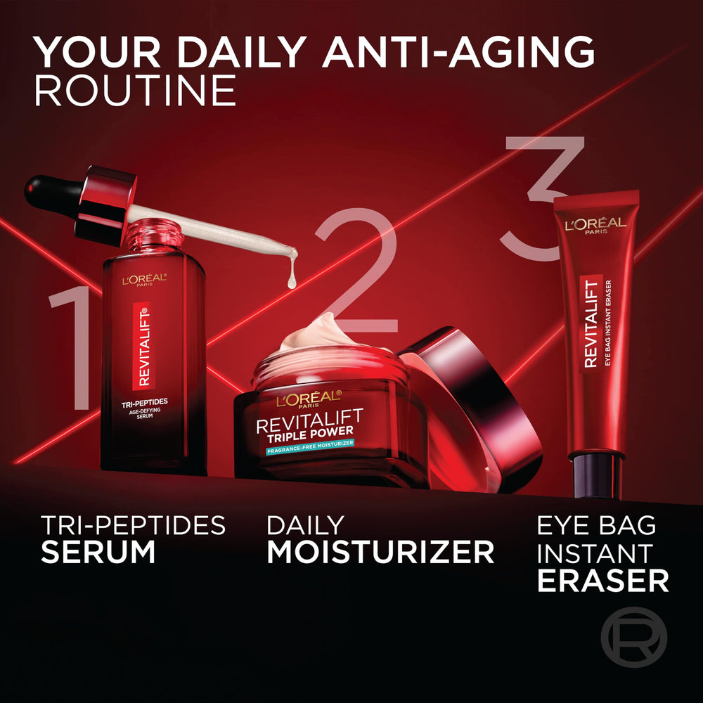 L'Oreal Paris applying cream to face illustrating easy daily use