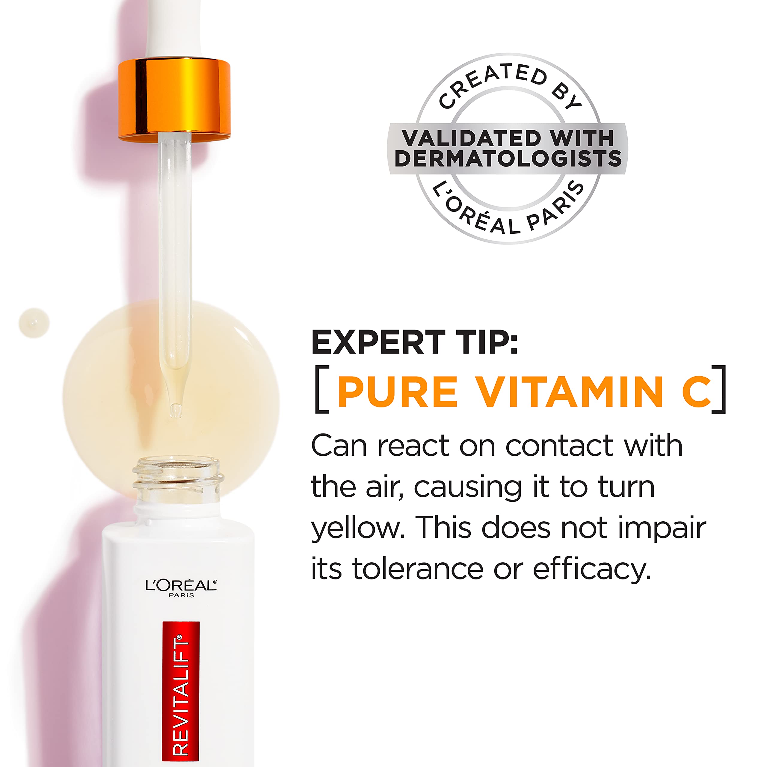 L'Oreal Paris before and after illustration showing brighter skin benefit