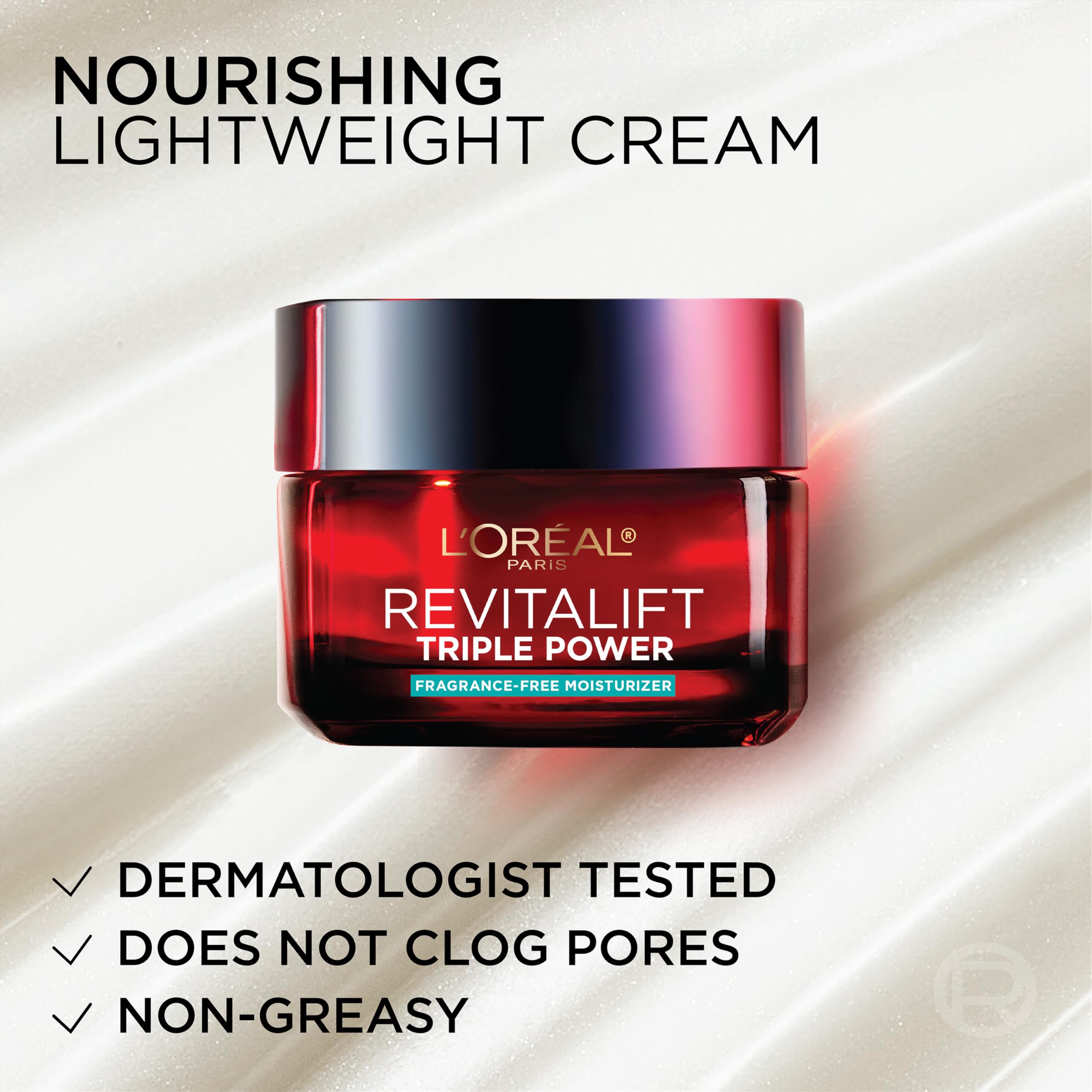 L'Oreal Paris ingredient vials showing pro-retinol hyaluronic acid vitamin C