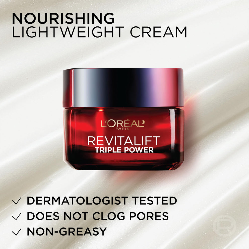 L'Oreal Paris moisturizer on bathroom counter in daily routine setting