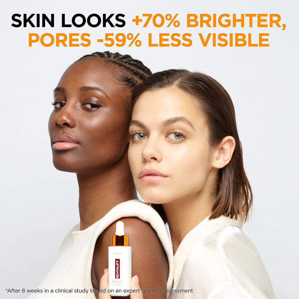 L'Oreal Paris pipette dispensing drops showing easy-application benefit