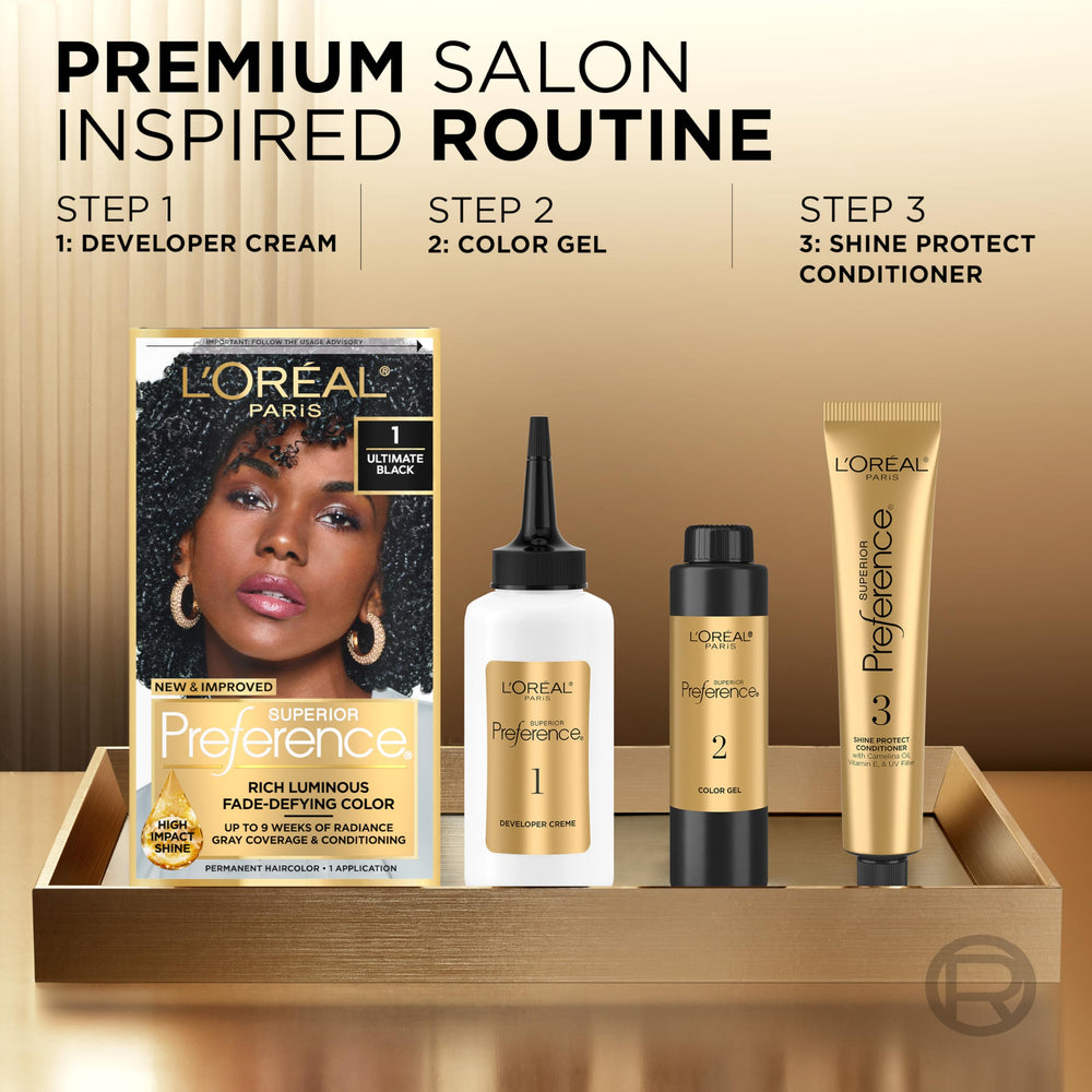 L'Oreal Paris Shine Protect Conditioner bottle providing UV protection and gloss