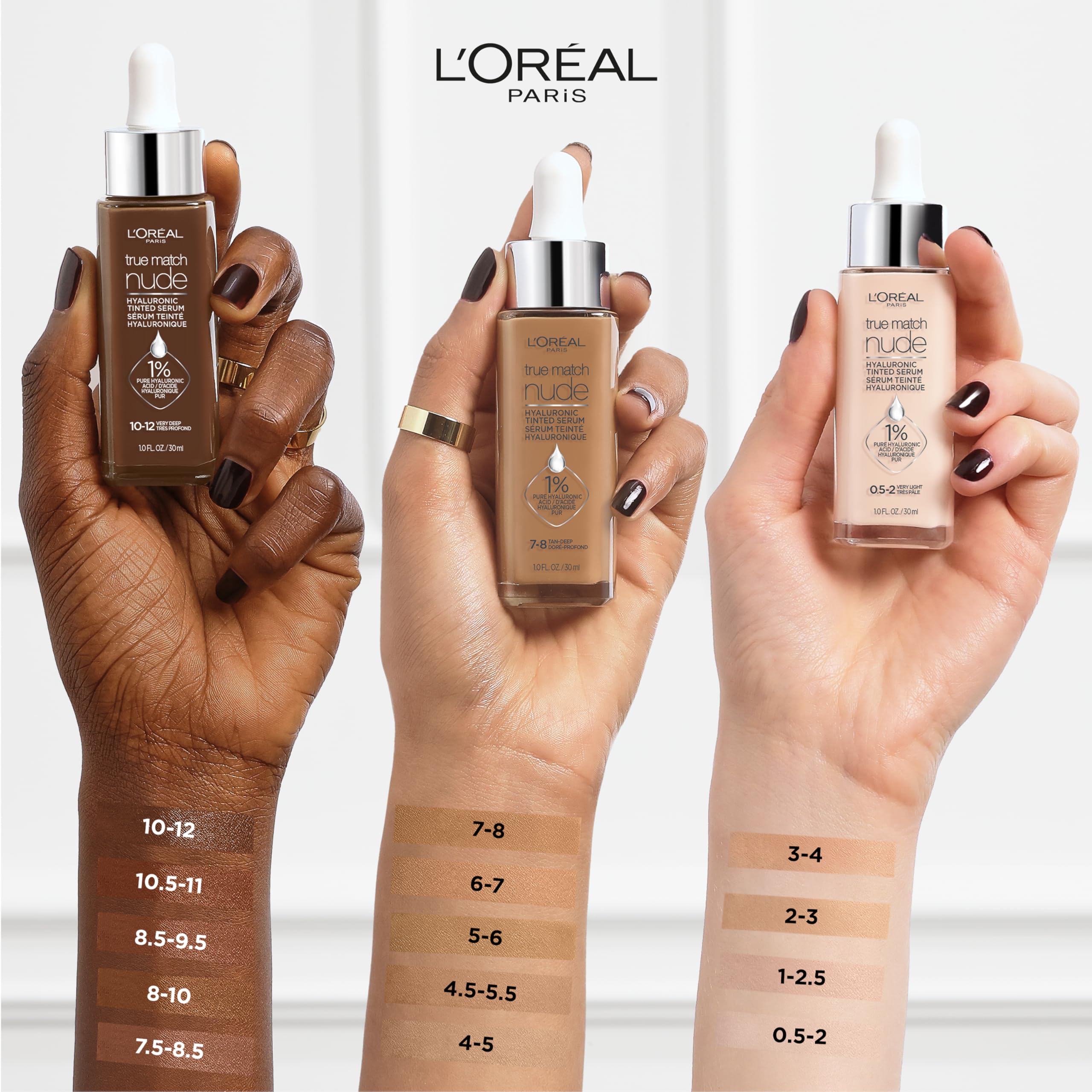 L'Oreal Paris swatch on arm showing true match tan 6-7 tone