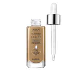 L'Oreal Paris front packaging showing foundation bottle and shade labeling for easy recognition and selection