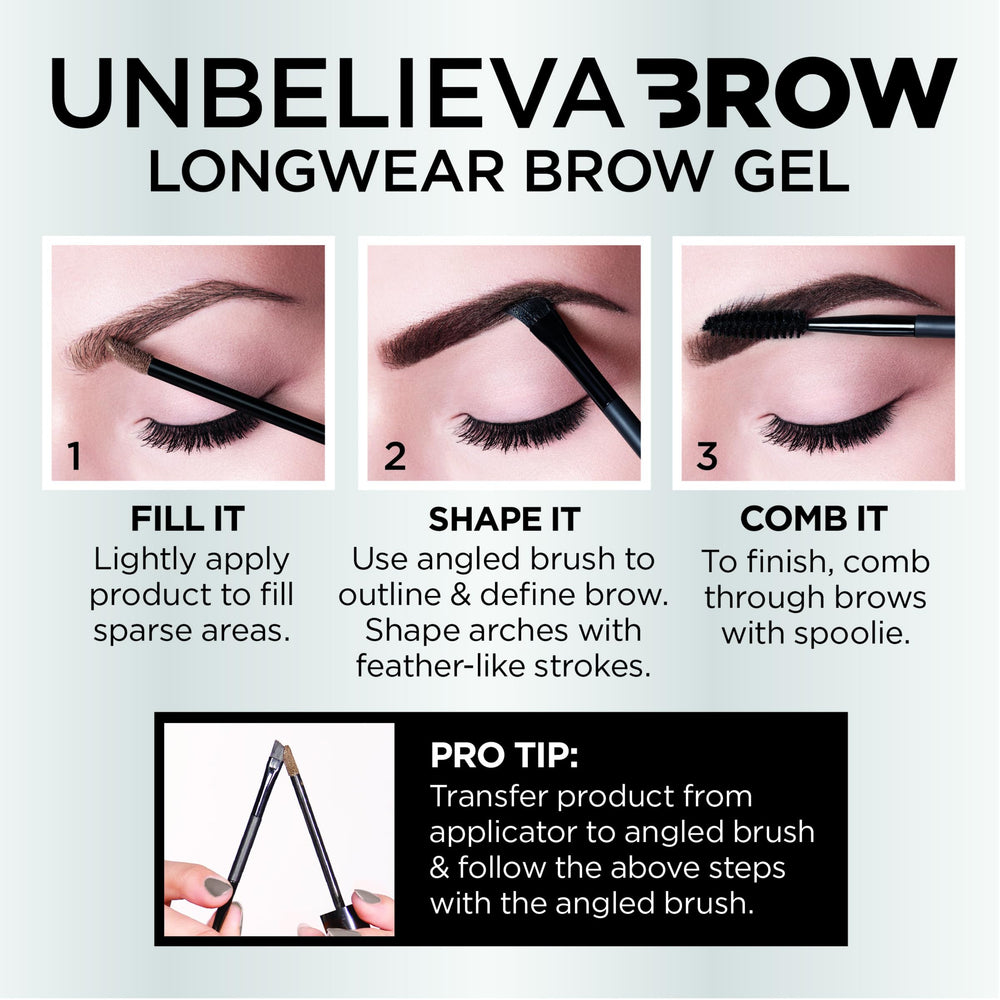 L'Oreal Paris application in hand illustrating quick-dry, easy use benefit