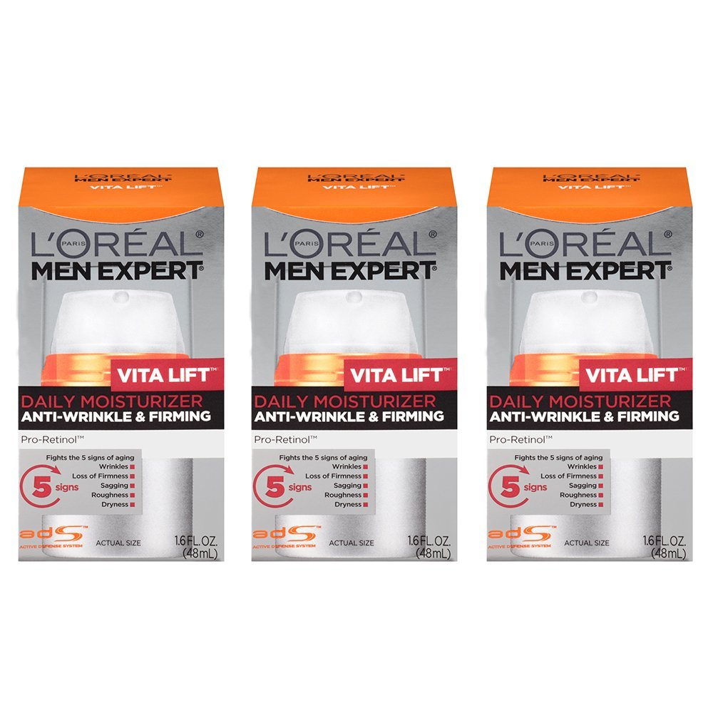 L'Oreal Paris front packaging showing three tubes and product benefits for daily convenience