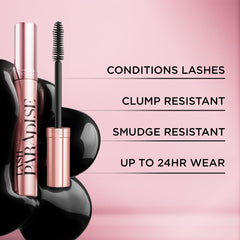 L'Oreal Paris before and after lashes showing fuller, longer results