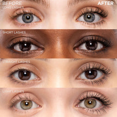L'Oreal Paris mascara texture swirl on white surface demonstrating creamy, clump-resistant formula