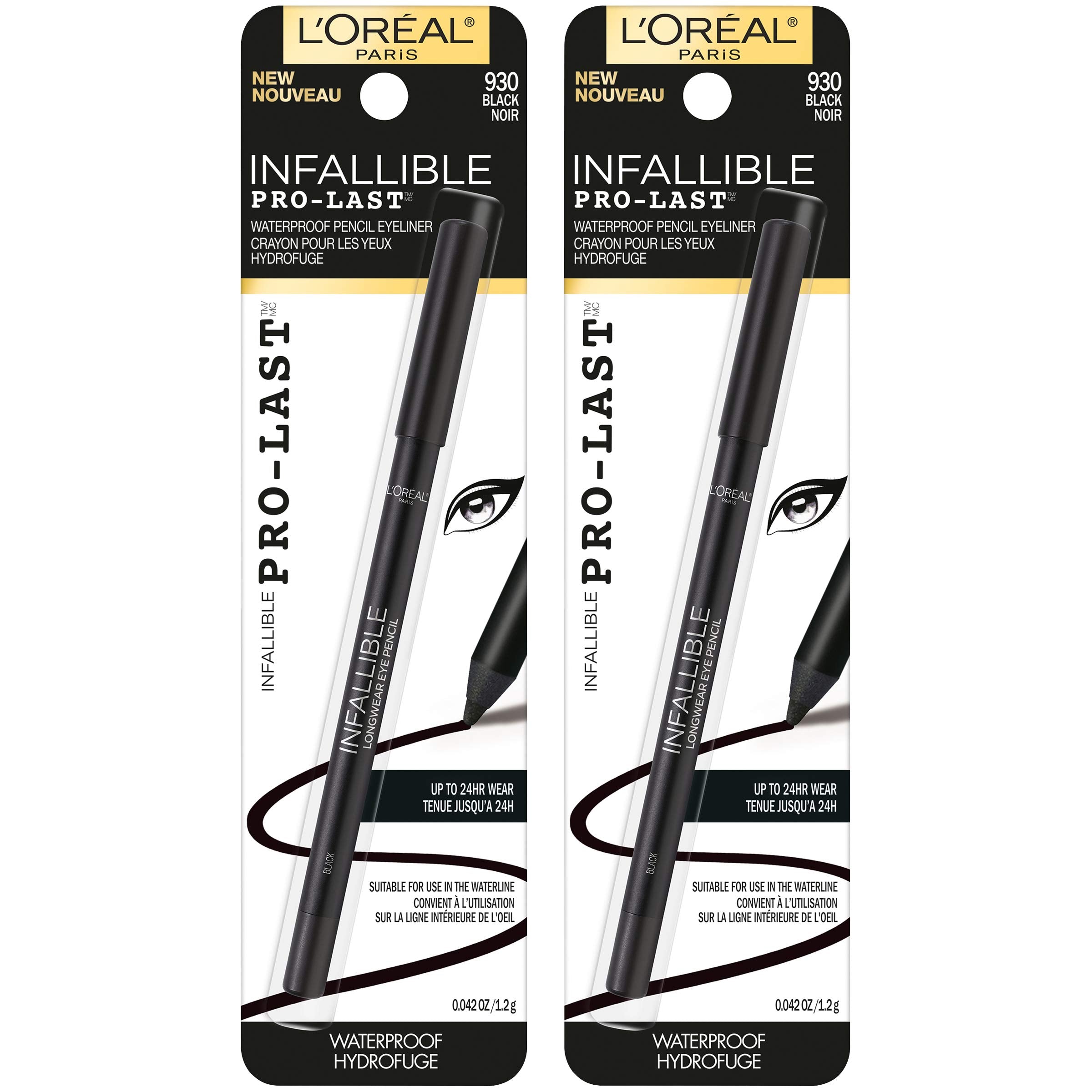 L'Oreal Pro-Last close-up of pencil tip showing creamy texture and precise glide for smooth lines