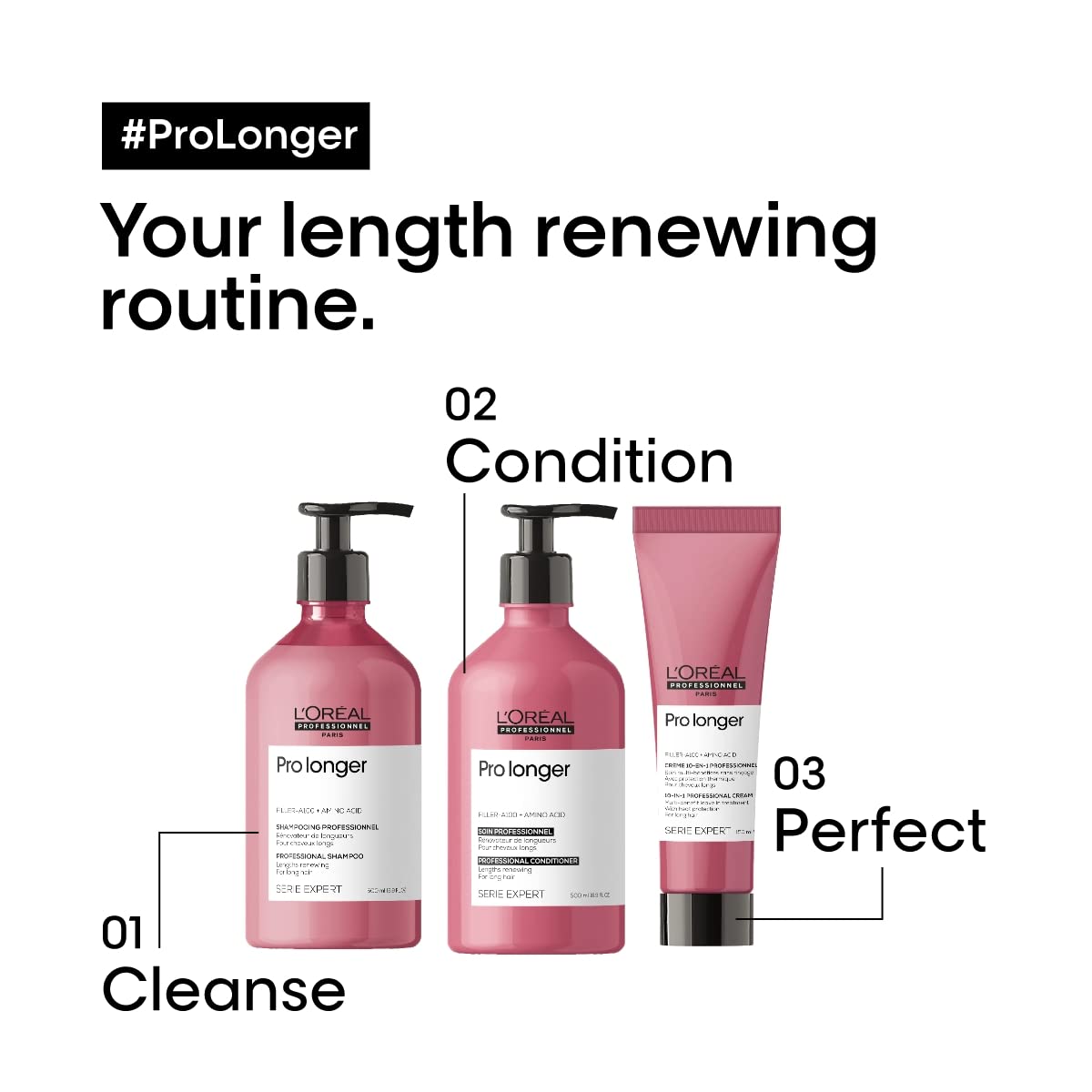 L'OREAL PROFESSIONNEL PARIS application on long hair adding body and smoothness