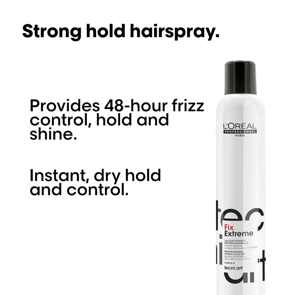 L'Oréal Professionnel on-model updo showing secure hold and shine for events