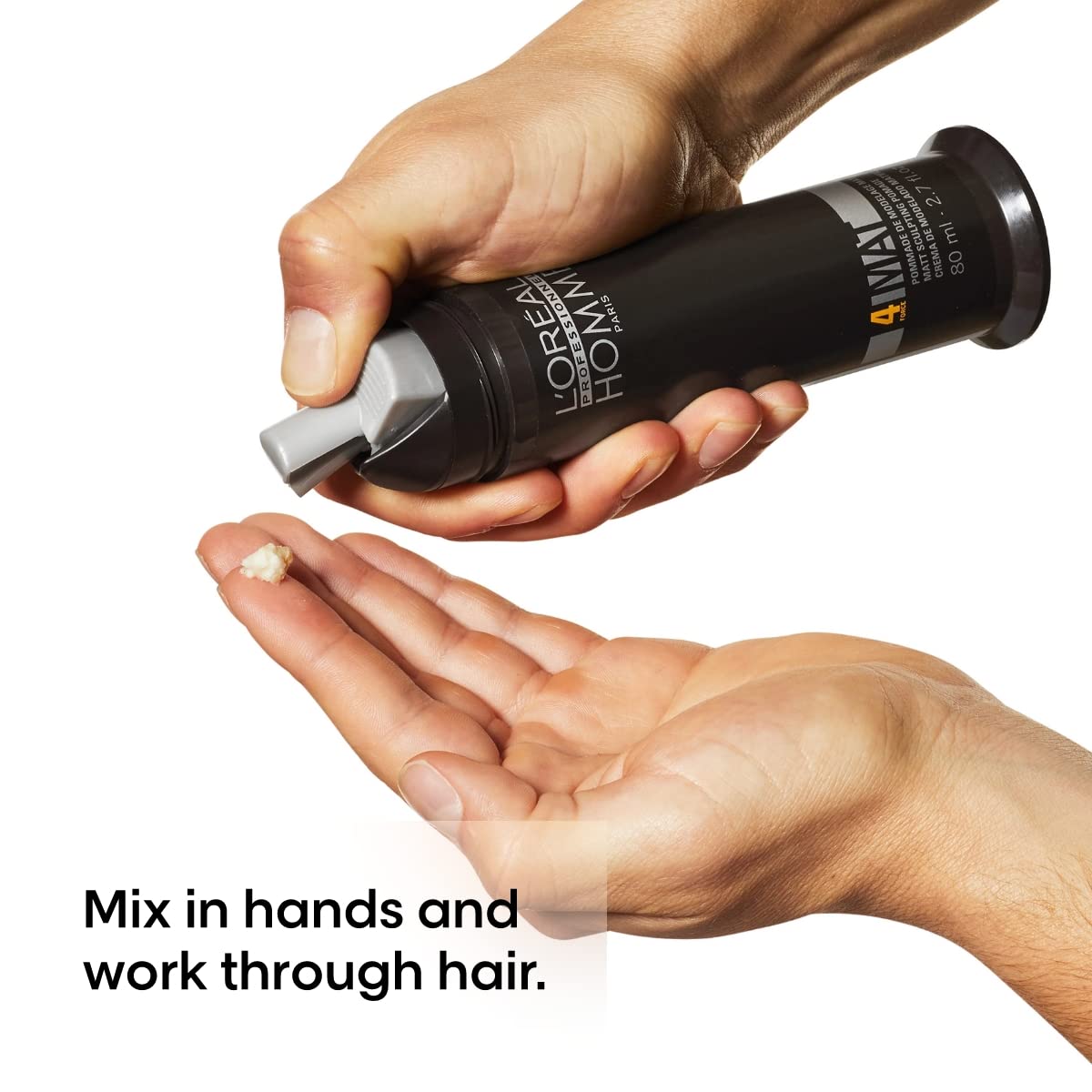 L'Oréal Professionnel product label detail emphasizing professional ingredients and usage benefit