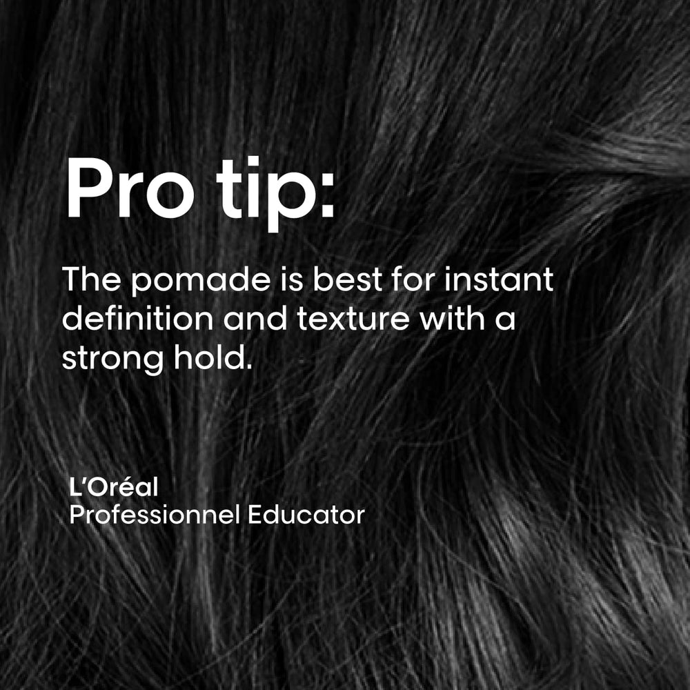 L'Oréal Professionnel jar beside ruler to show size and travel-friendly benefit