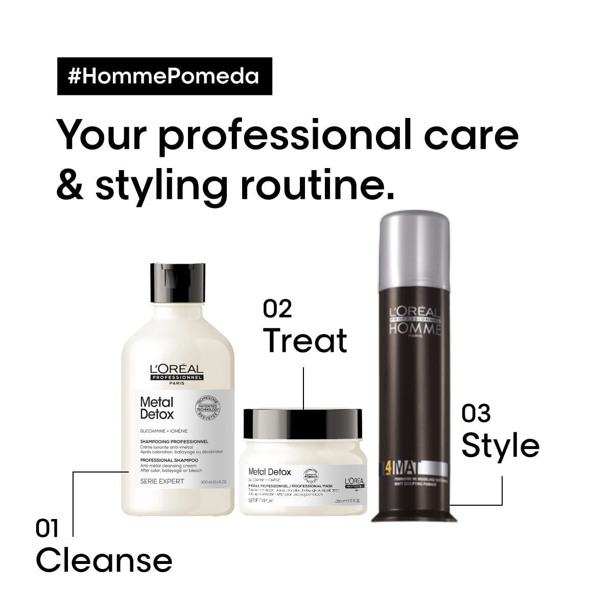 L'Oréal Professionnel styled short hair showcasing natural matte texture and definition benefit
