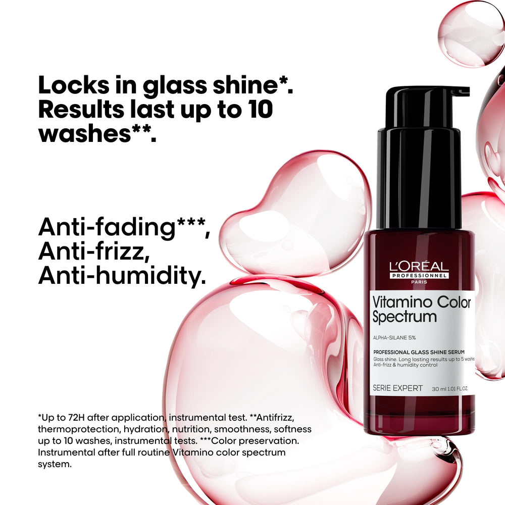L'Oréal Professionnel applied to damp hair to enhance shine and manageability