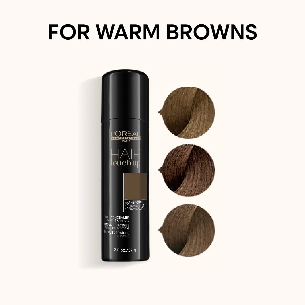 L'Oréal Professionnel spray nozzle closeup showing precise mist for targeted root coverage