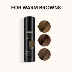 L'Oréal Professionnel spray nozzle closeup showing precise mist for targeted root coverage