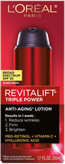 L'Oreal Revitalift cream texture close-up showing smooth hydrating consistency