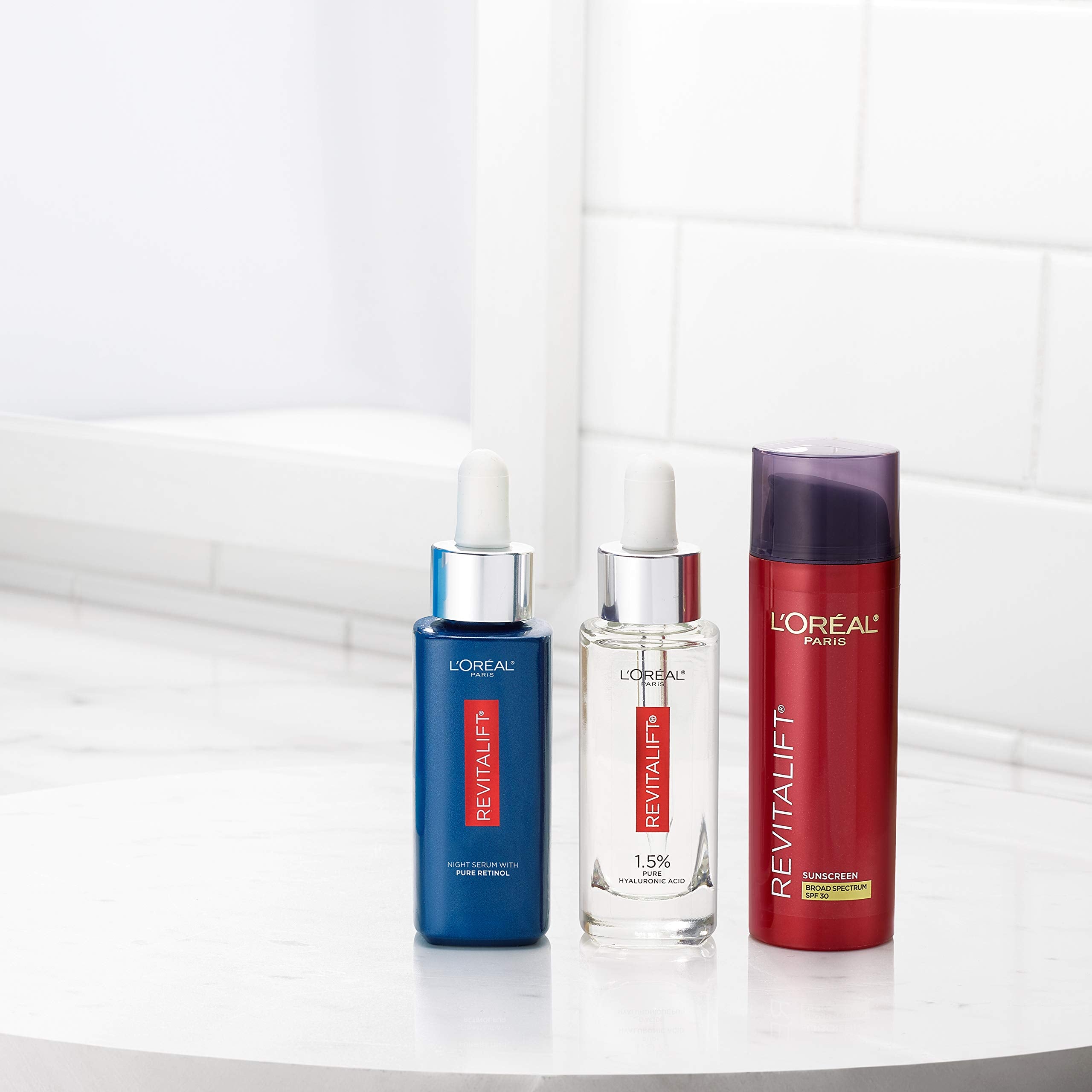 L'Oreal Revitalift size comparison showing compact 1.7 oz travel-friendly jar