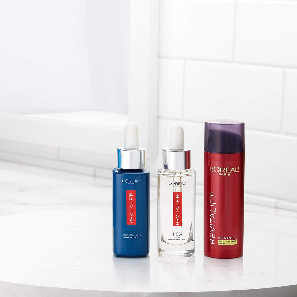 L'Oreal Revitalift size comparison showing compact 1.7 oz travel-friendly jar
