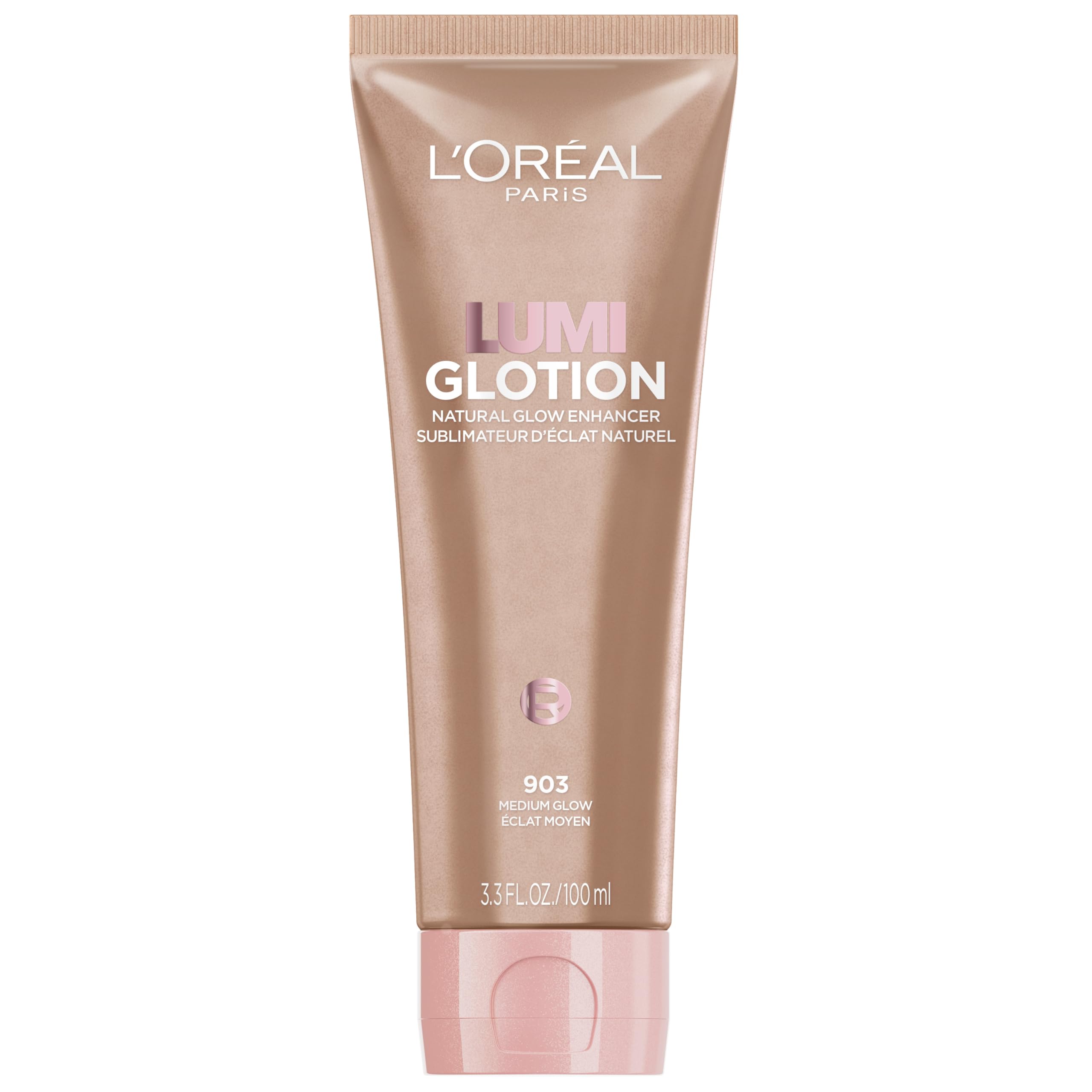 L'Oreal Paris front bottle view showing XL glow and convenience